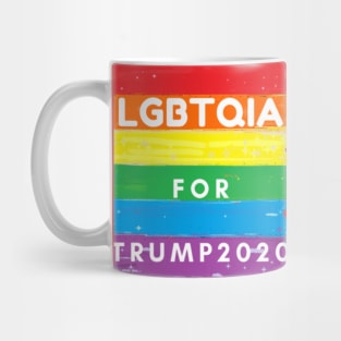 LGBTQIA FOR TRUMP 2020 Mug, Pin, Sticker Mug